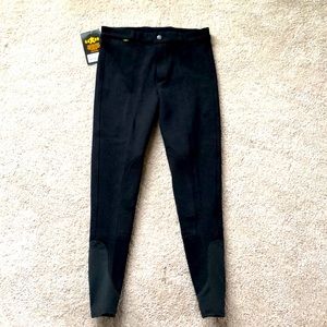 Girls Saxon black adjustable waist breeches